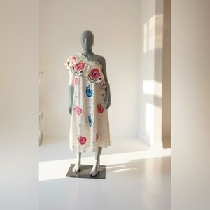 Anthropologie Floral One-Shoulder Dress